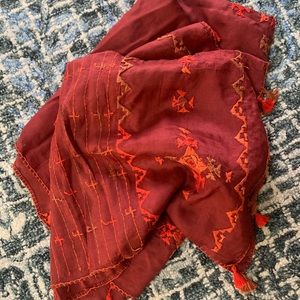 Silk embroidered Scarf
